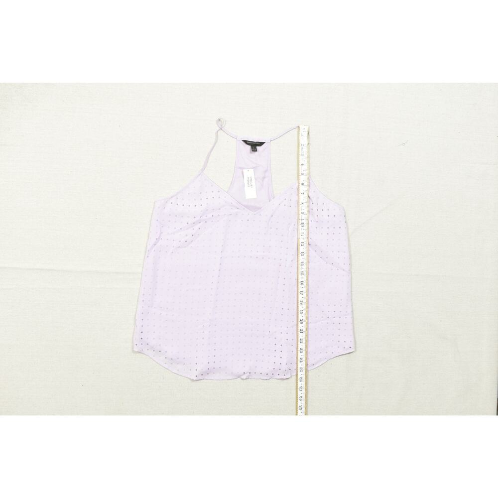 Banana Republic Women Large Lavender Purple Eyelet Lace V-Neck Racerback Tank To - Picture 4 of 8